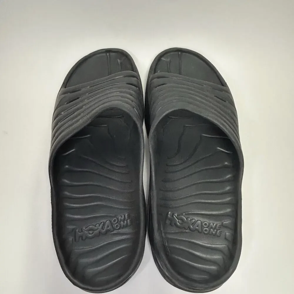 Hoka One One Ora Recovery Slide 2 Sandals Mens Size 12 Black Slip On Comfort